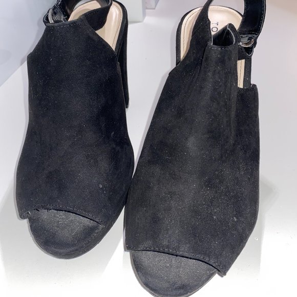 Peep toe platform ankle strap heels - Picture 3 of 5